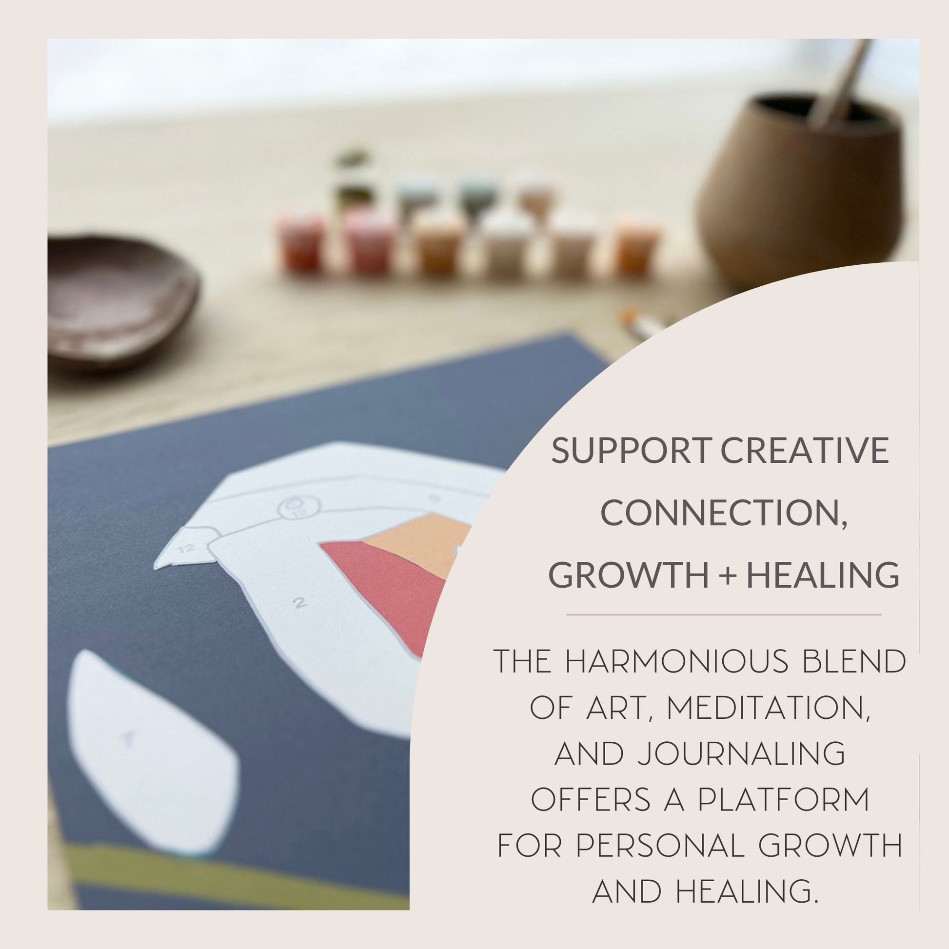 Image of meditative art kit that supports creativity. 