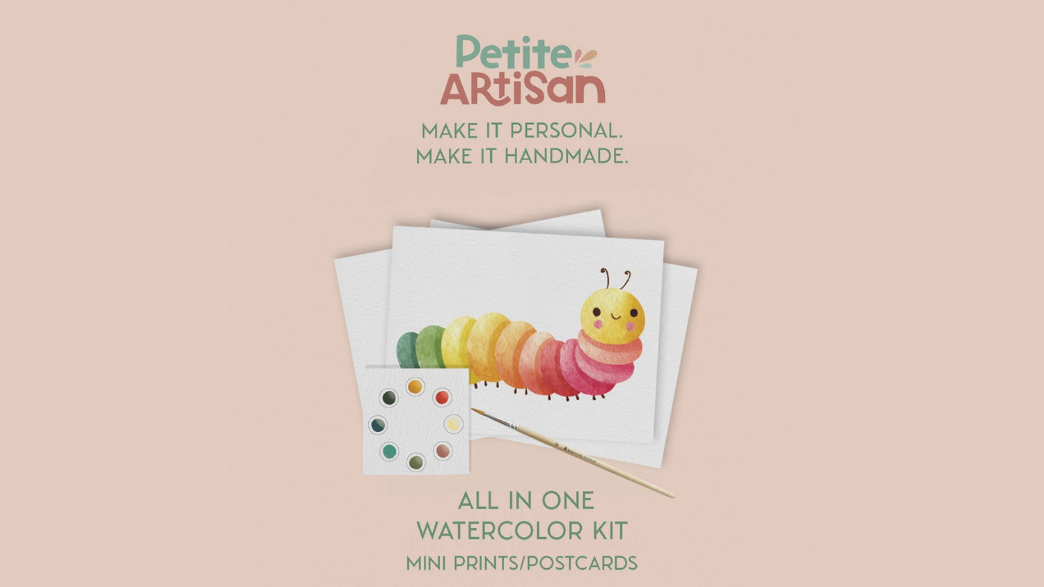 Garden Friends Watercolor Postcard Kit — Paint, Keep, or Send to Someone You Love