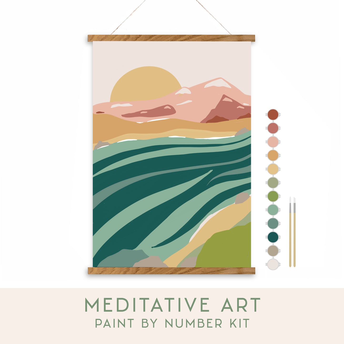 Riverwalk Meditative Art Paint by Number Kit