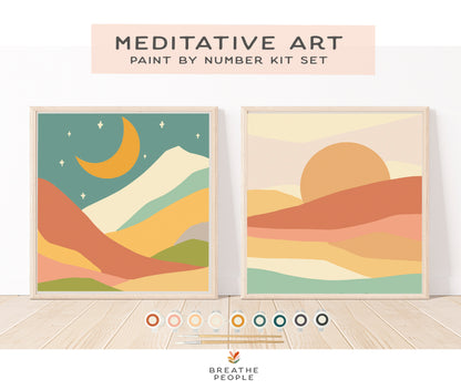 By Sun and Moonlight Meditative Art Paint by Numbers Kits