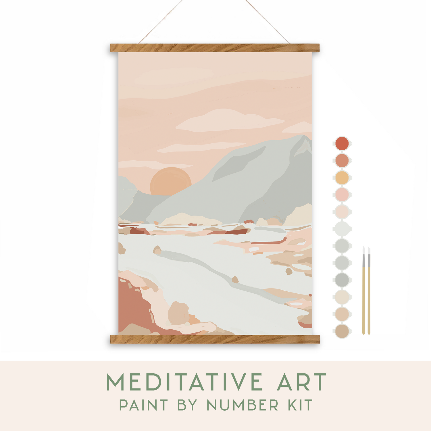 A Walk in Nature Meditative Art Paint by Number Kit