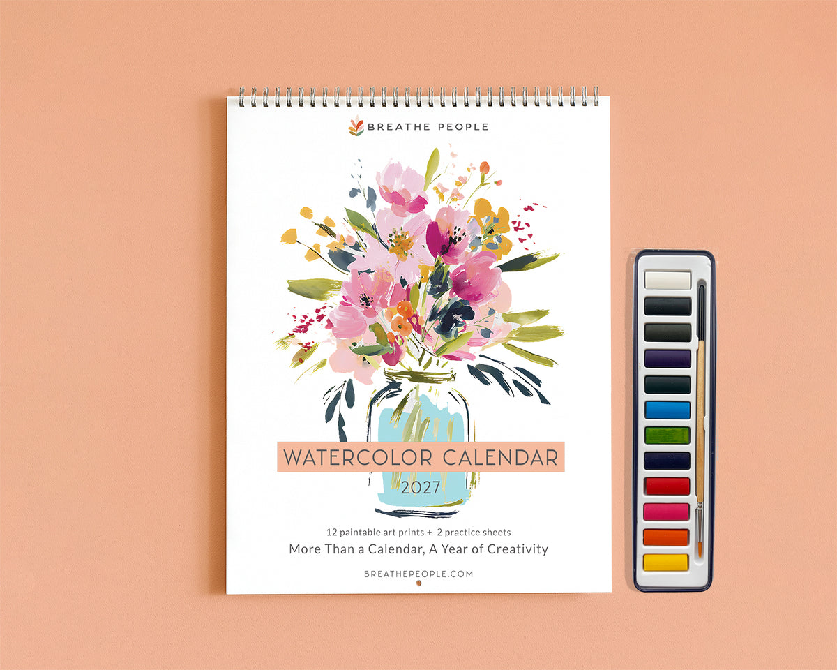 2027 Watercolor Calendar Gift Set