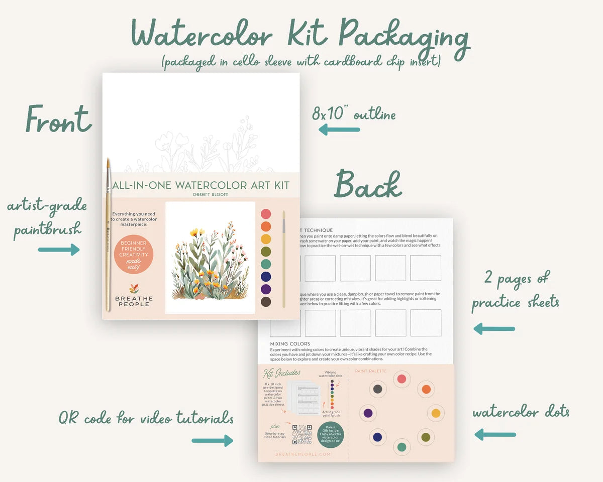 All-in-One Watercolor Kits for Holidays- Winter Snowman