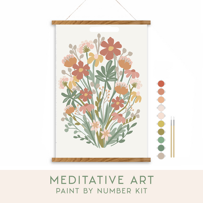 Wildflowers Meditative Art PBN Kit